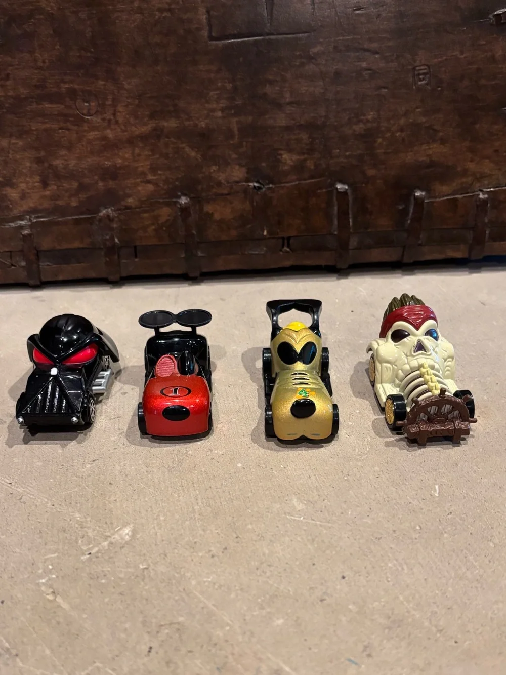 Disney Wild Racers Die Cast 1:64 Metal Race Cars . Lot of 4